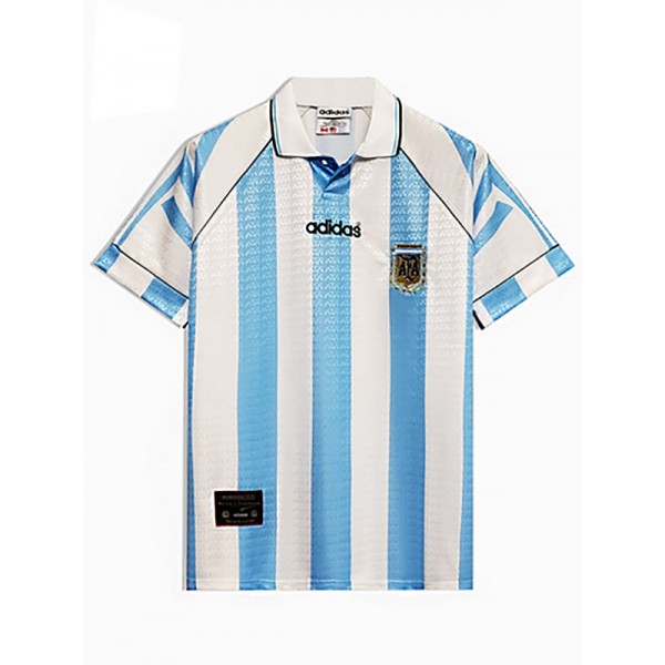 Argentina home retro jersey soccer vintage uniform men's first football kit tops sport shirt 1996-1997